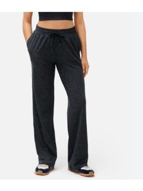 Women's Charcoal Wide-Leg Lounge Pants